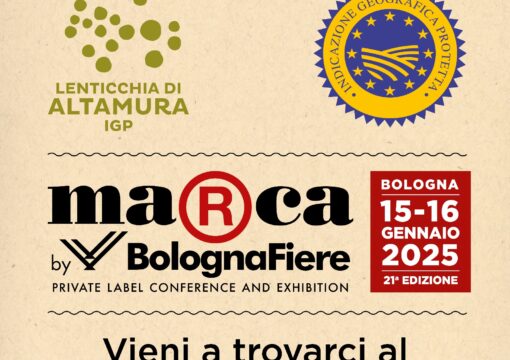 Il Consorzio di Tutela e Valorizzazione della Lenticchia di Altamura IGP alla 21ª edizione di Marca by BolognaFiere, in programma il 15 e 16 gennaio 2025